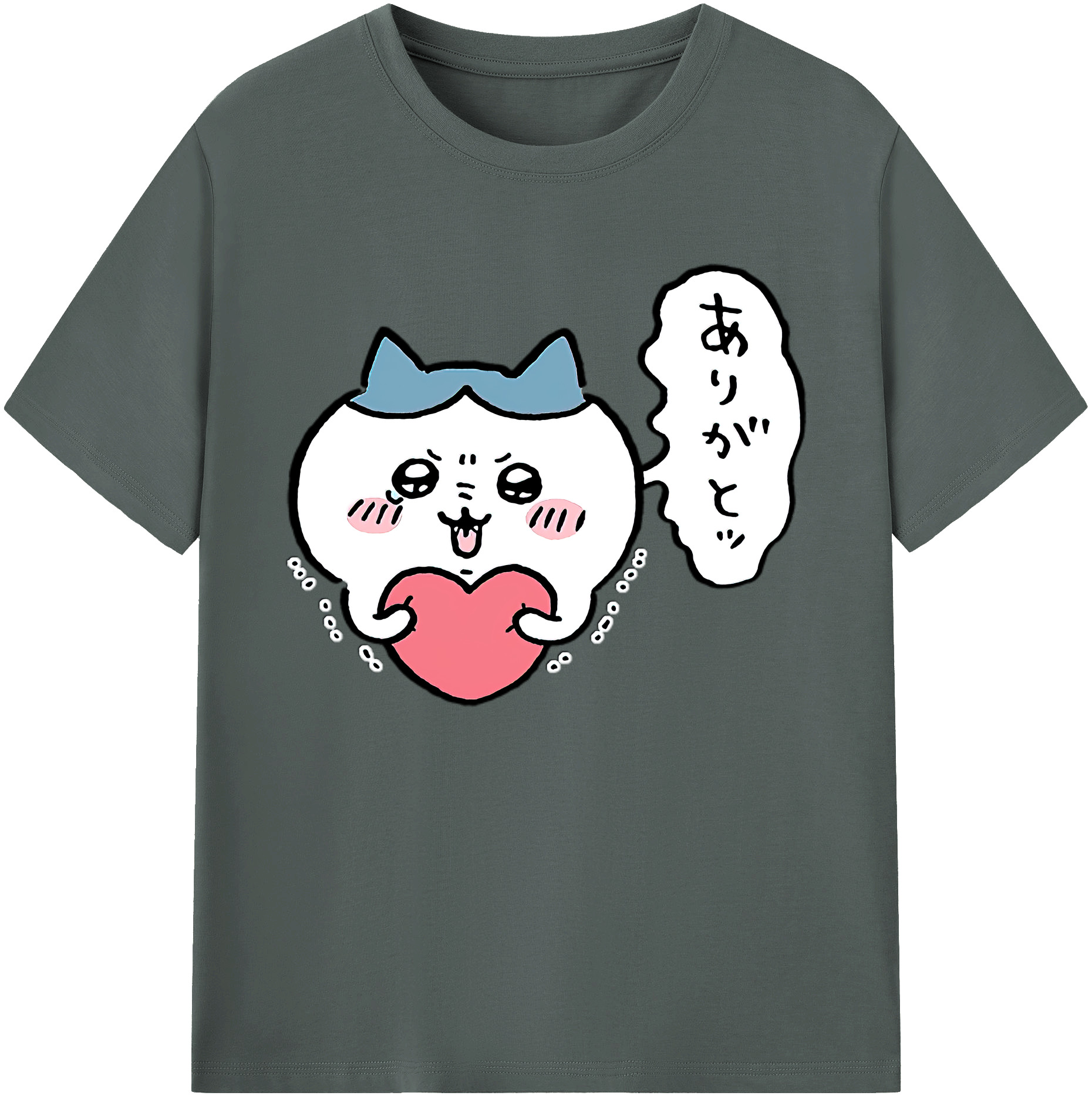（画像用） ちいかわ ハチワレ Chii-kawa hachiware 綿100％ メンズ半袖Tシャツ｜肌触りやわらか＆通気性